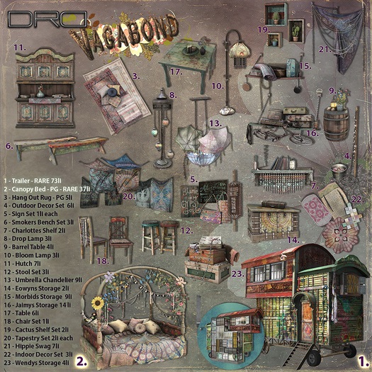 22 -DRD- Vagabond - Indoor Decor Set