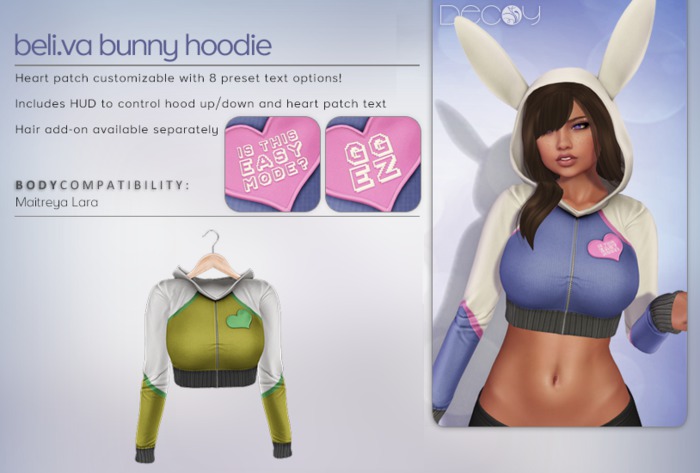 [Decoy] Beli.va Bunny Hoodie - Lime
