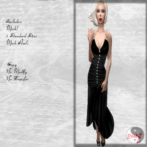 ::Evaki:: Mesh Prom Gown ~Black