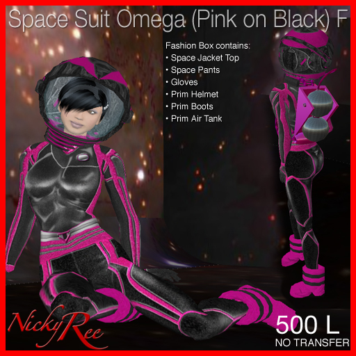 Nicky Ree Bodysuits - Space Suit Omega (Purple on Black) F