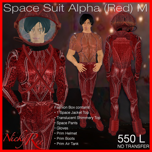 Nicky Ree Bodysuits - Space Suit Alpha (Red) M