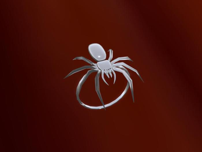TM Walking Spider Ring - Metal - BENTO - Right Ring Finger - Color Change - Brightness - Resize - Walking Legs