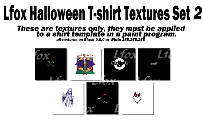 lfox Halloween T-shirt Textures Set 2