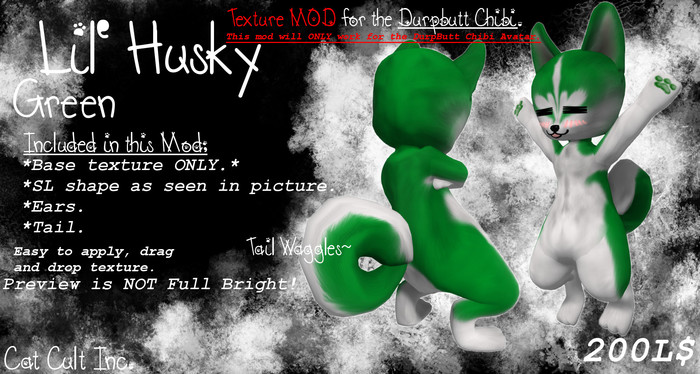 Cat Cult Inc. Lil' Husky Green (Boxed)