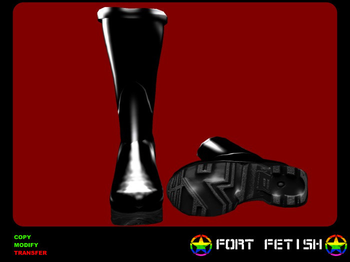 +FF+ Black Rubber Boots