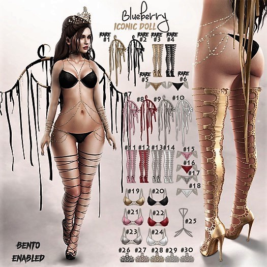 #9 Blueberry - Iconic Doll - Wings - Silver - Maitreya