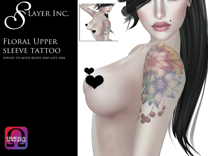 Floral Upper Sleeve Applier Packed