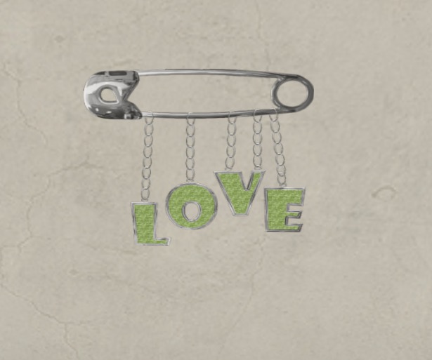 Pied Piper Love Diaper Pin
