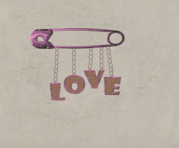 Pied Piper Love Diaper Pin Pink
