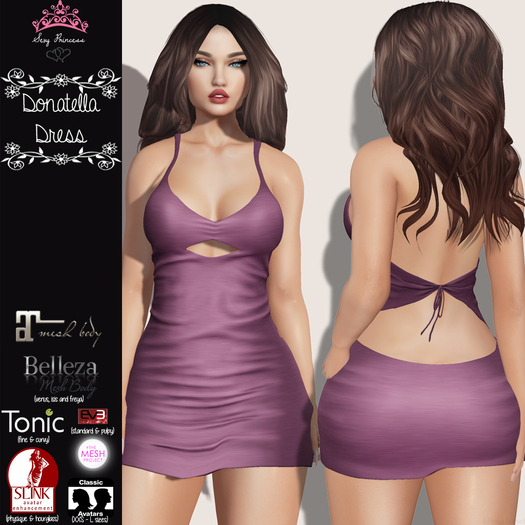 **Sexy Princess**  Donatella Purple Dress