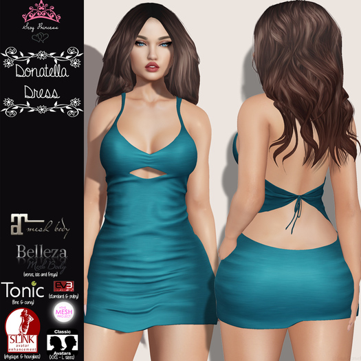 **Sexy Princess**  Donatella Teal Dress