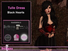 Tulle Dress Black Hearts