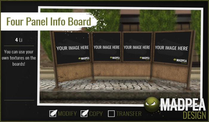 MadPea Four Panel Info Board Boxed