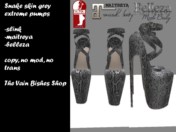 Snake Skin extreme grey pumps