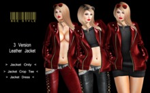 .:Bee:. Leather Jacket Red *ADD TO UNPACK*