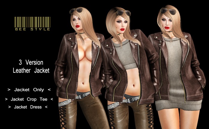 .:Bee:. Leather Jacket Brown *ADD TO UNPACK*