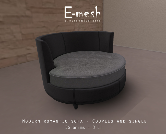 E-mesh: Round romantic Sofa (Gray)