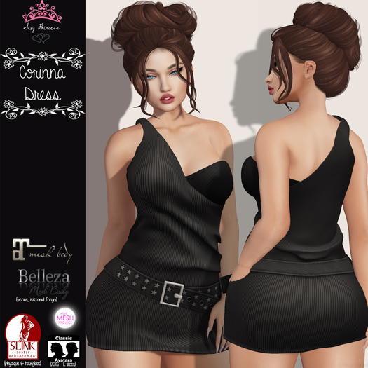 **Sexy Princess** Corinna Black Dress