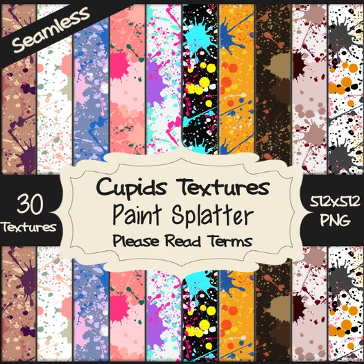 *Cupids Textures * 30 PAINT SPLATTER