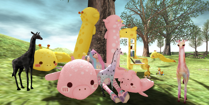 +Half-Deer+ Tiny Teacup Giraffe - Glitter Cloud
