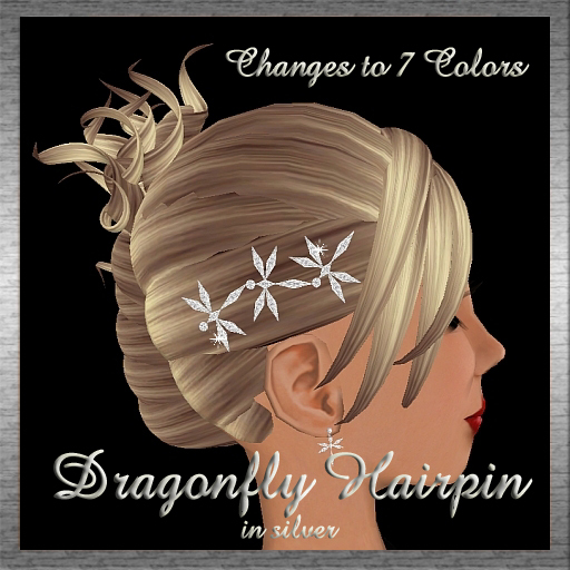 Dex's Dragonfly Hairpin in Silver