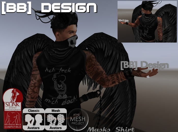 [BB] Design Masks 001 Black VER.
