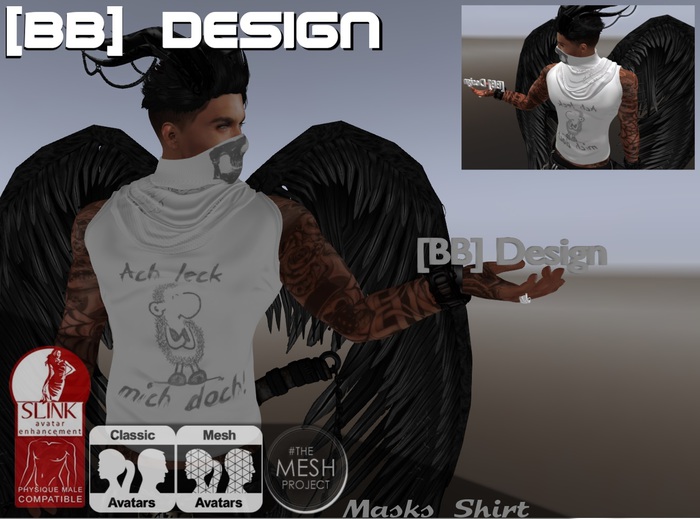 [BB] Design Masks 001 White VER.