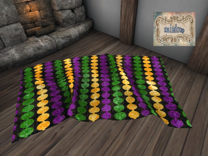 :Raindrop: - Mardi Gras Rug