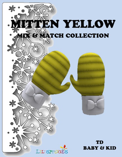 MITTENS YELLOW BOXED