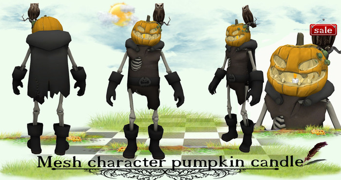 Mesh character pumpkin candle (copy & modify)