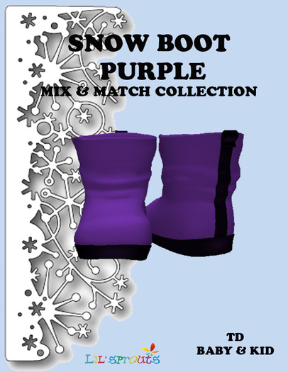 SNOW BOOT PURPLE BOXED (wear to unpack)