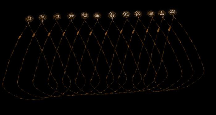 necklace aquarius round fem