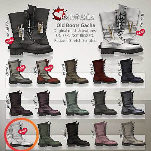 *katat0nik* (white) Old Boots RARE