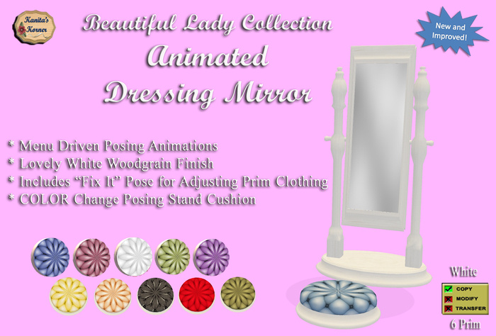 KK* Beautiful Lady - Beauty Mirror & Posing Stand