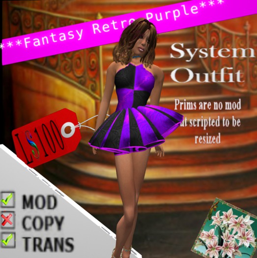 Fantasy Retro Mini Purple Bag (Wear to Unpack)