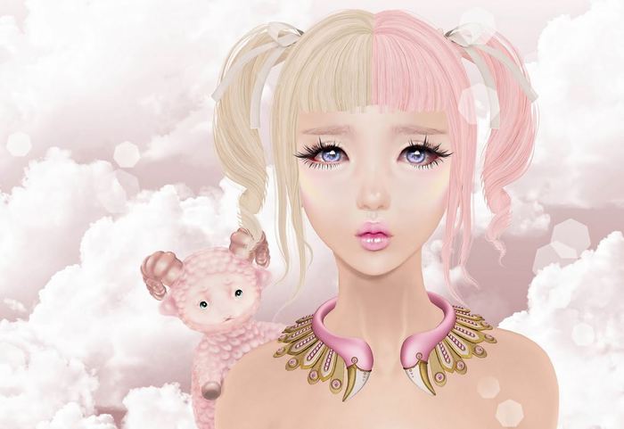 .tsg. Mikki Mesh Head Vampy - Pout RARE