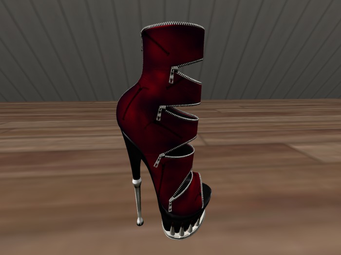 Peep Shoe Gatcha - Zipper Rouge