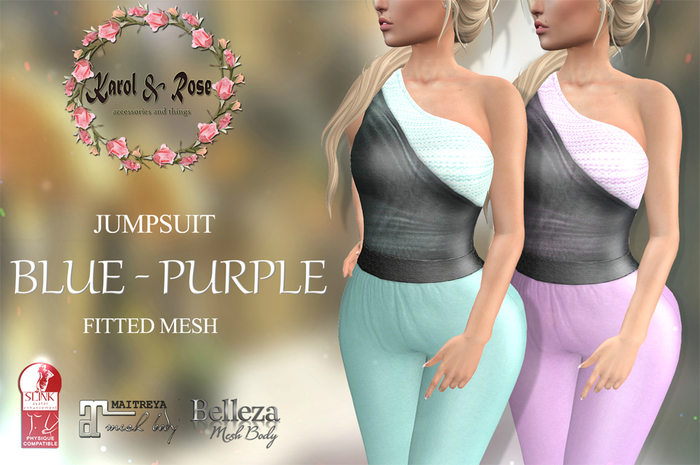 .KAROL ROSE. Jumpsuit blue - purple