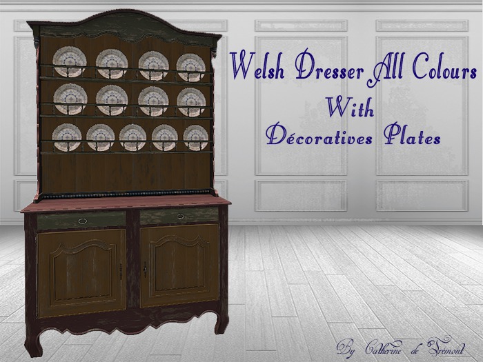 "CdT"Welsh dresser all colours & Plates