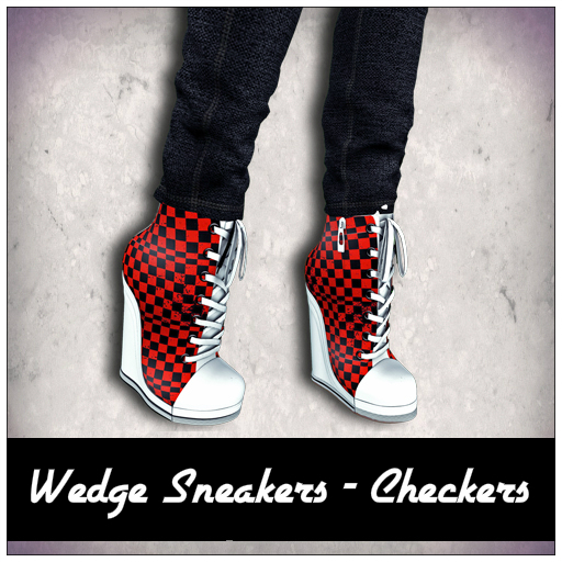 F2B: Wedge Sneakers  - Checkers