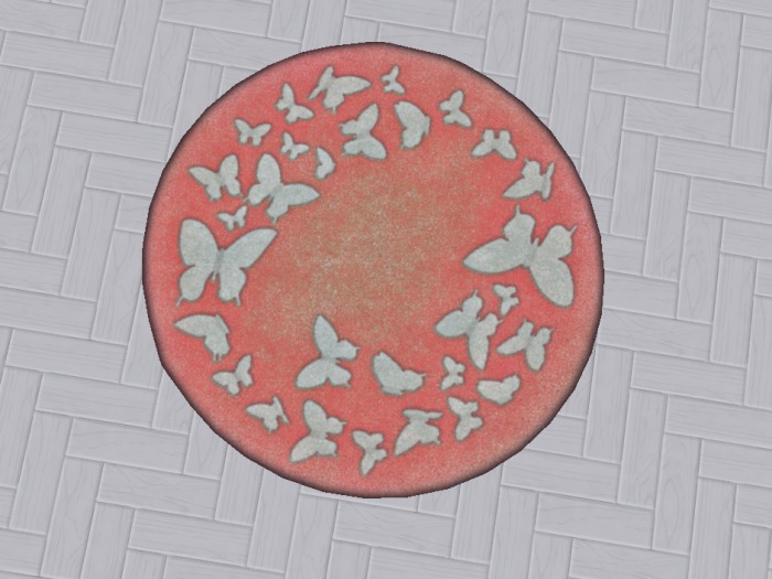 Gift-Seaweed Sonnet Pink Butterfly Mesh Rug