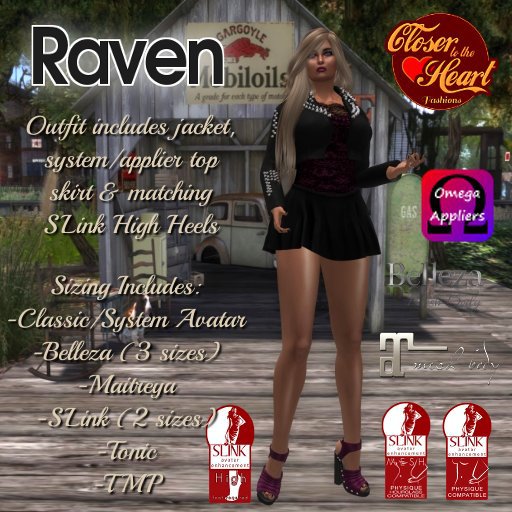 Raven Jacket/Skirt Outfit**