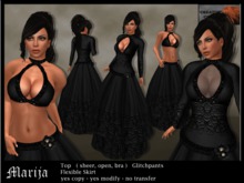 "Marija" - coal - fantasy dress - 3 top options