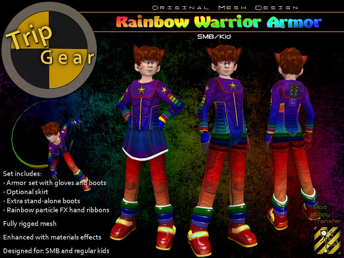 TripGear Rainbow Warrior Armor (SMB/Kid)