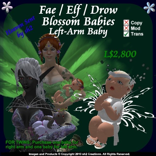 sh2 Fae/Elf/Drow Blossom Baby Left v2.0
