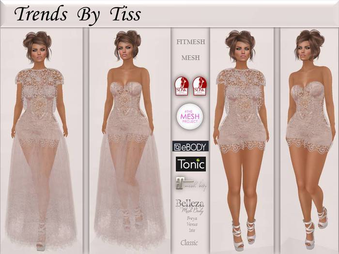 TRENDS BY TISS -  * FITMESH DRESS  MARIE - ROSE - Complete