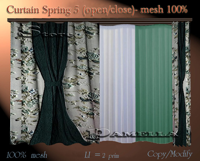 Curtain Spring 5 (open/close)- mesh 100%