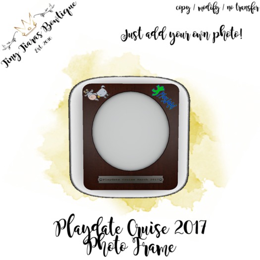 {TTB} Playdate Cruise 2017 Photo Frame {BOXED}