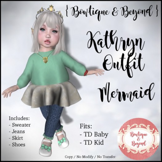 Tiny Tiaras Bowtique - Kathryn Outfit / Mermaid