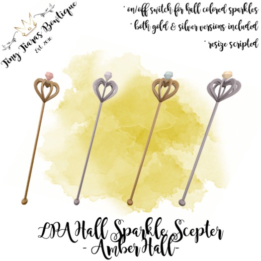 Tiny Tiaras Bowtique - LPA Amber Sparkle Scepter